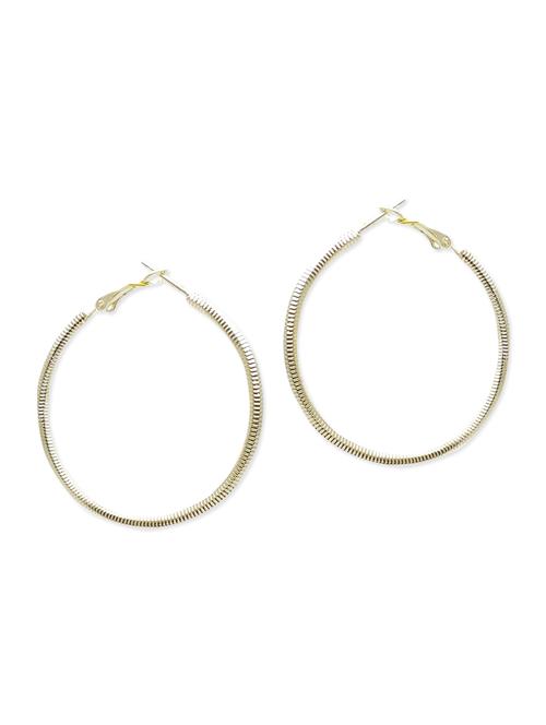 gold metal hoop earring - 11408976 - Very Small Image - 1