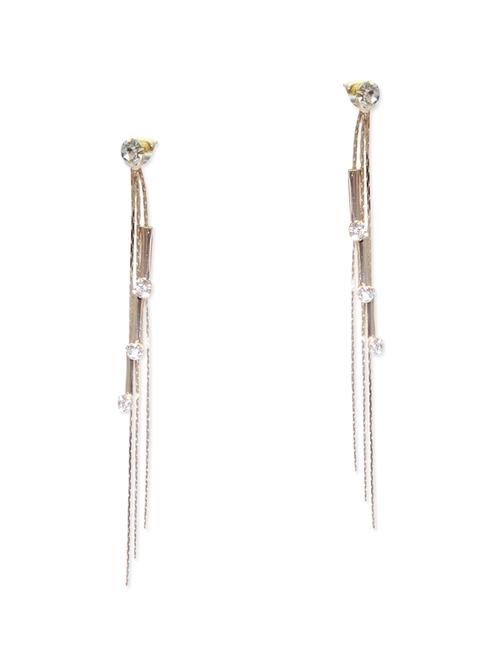 gold metal drop earring - 11408984 - Very Small Image - 1