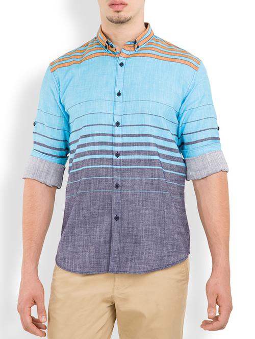 multicolor cotton casual shirt - 11411246 - Very Small Image - 1