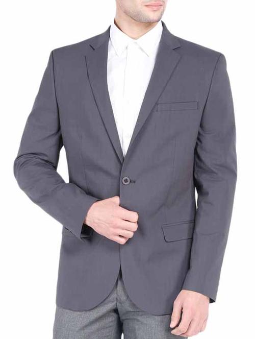 grey polyester single breasted blazer - 11414345 - Very Small Image - 1