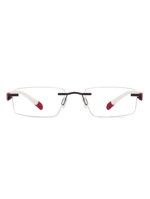 white metal rectangle men spectacle frame - 11416145 - Very Small Image - 1
