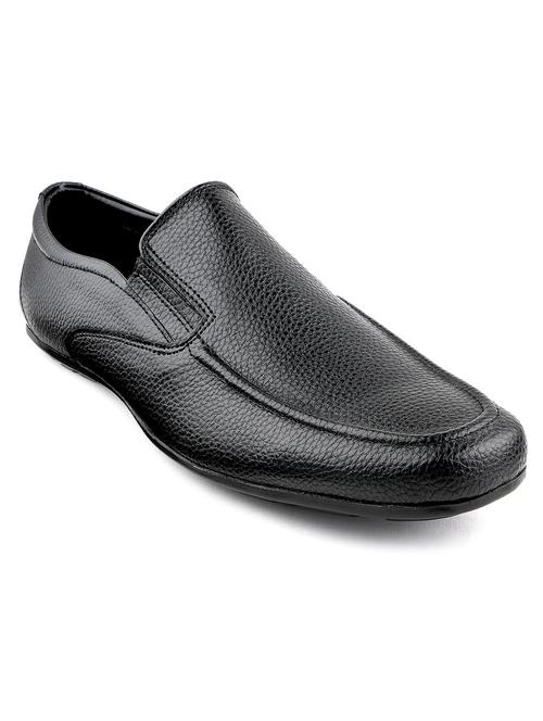 black faux leather slip on ons - 11417158 - Very Small Image - 1