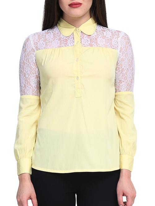 yellow polyester regular shirt - 11418309 - Very Small Image - 1