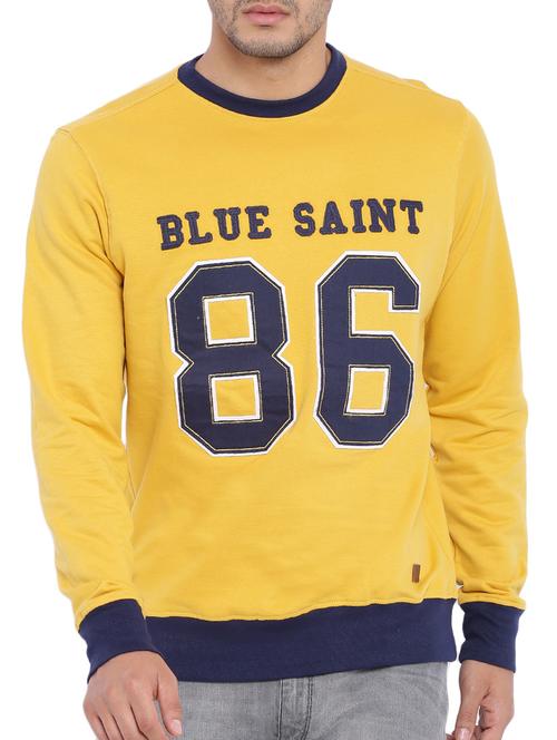 yellow embroidered cotton sweatshirt - 11421044 - Very Small Image - 1