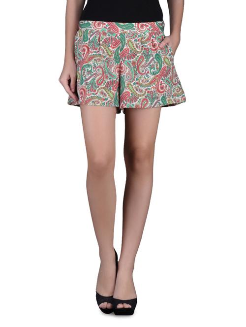 paisley print poly crepe shorts - 1142147 - Very Small Image - 1