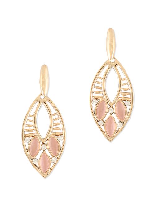 eye shape golden embellished earrings - 1142159 - Very Small Image - 1