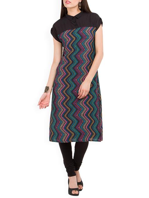 multi colored synthetic kurta - 11421803 - Very Small Image - 1