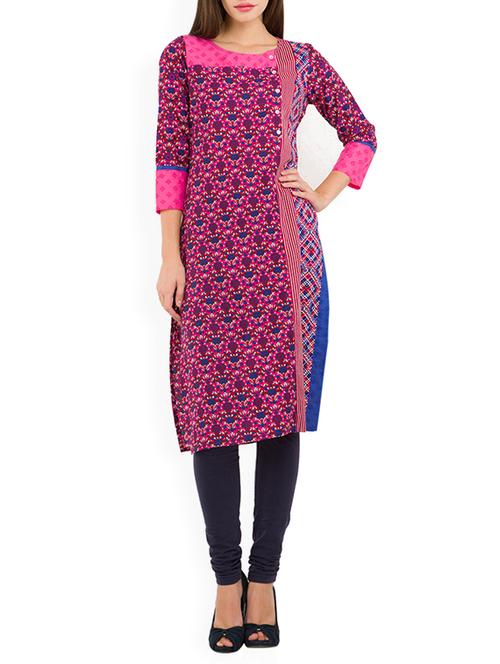 pink cotton kurta - 11421818 - Very Small Image - 1