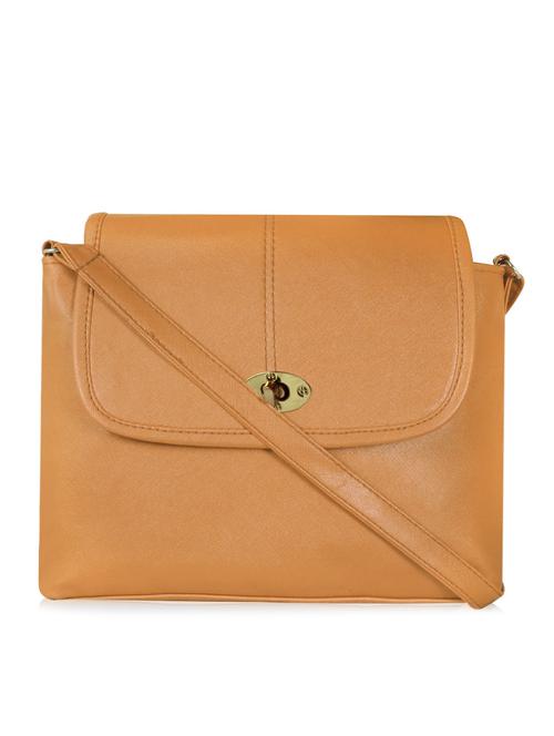 tan leatherette sling bag - 11422817 - Very Small Image - 1