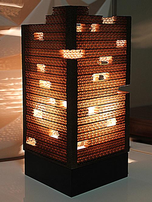 cuboidal cardboard table lamp - 1142351 - Very Small Image - 1