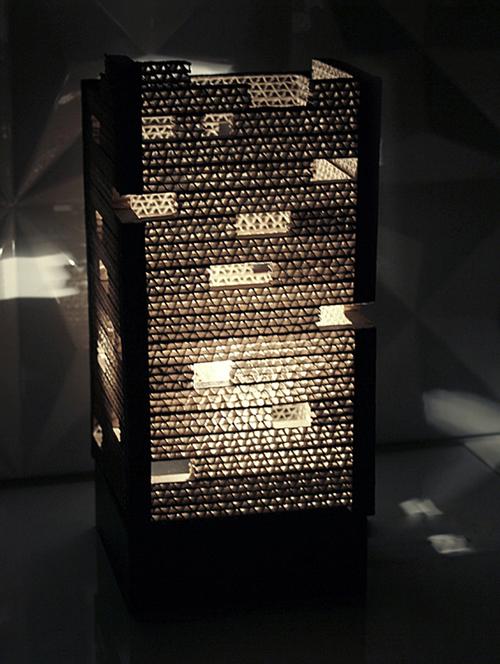 cuboidal cardboard table lamp - 1142352 - Very Small Image - 1
