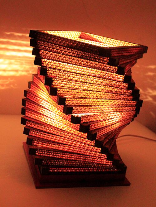 helix shaped brown table lamp - 1142356 - Very Small Image - 1