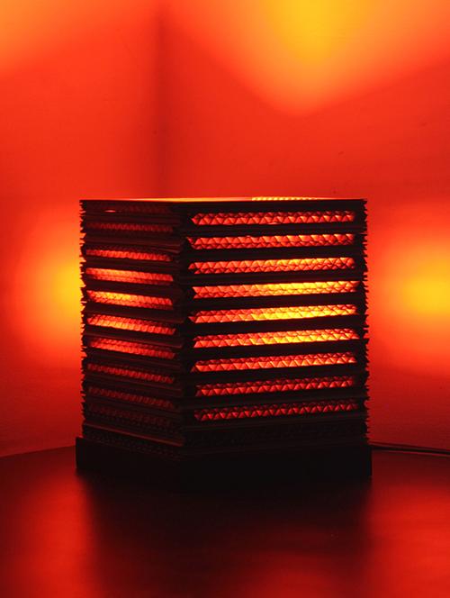 cube shaped cardboard table lamp - 1142361 - Very Small Image - 1