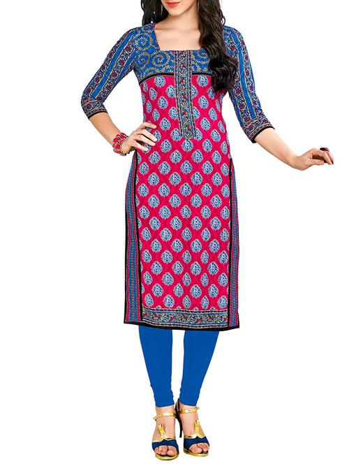 pink cotton dress material - 11423703 - Very Small Image - 1