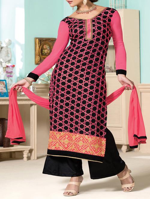 embroidered georgette suit set - 1142509 - Very Small Image - 1