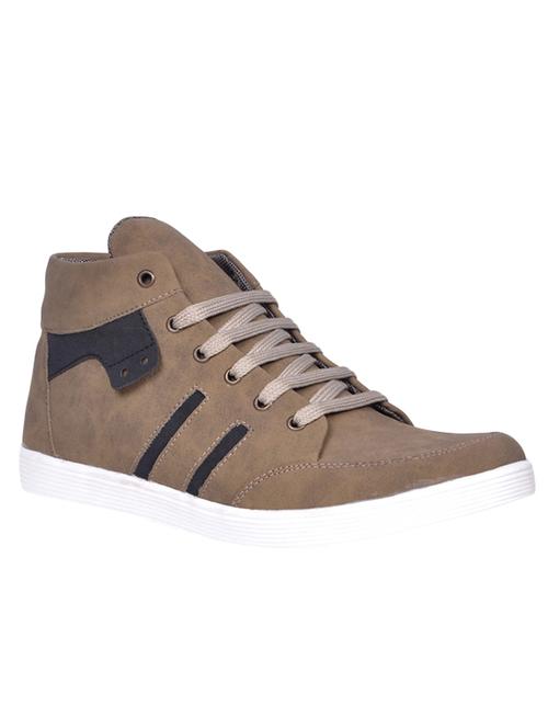 brown pu lace up sneakers - 11425766 - Very Small Image - 1