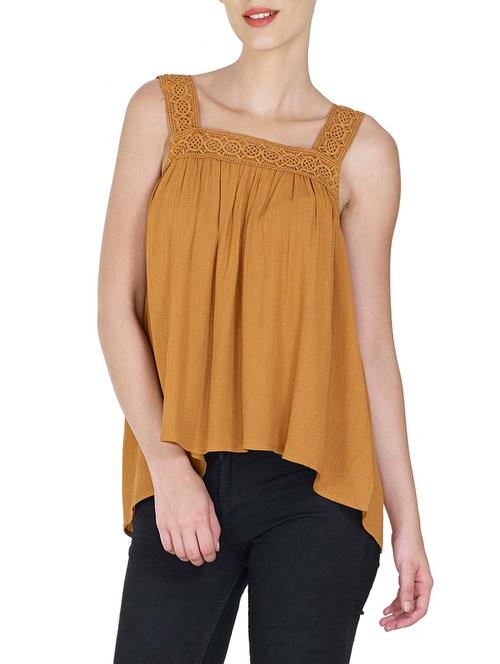 yellow viscose top - 11426749 - Very Small Image - 1