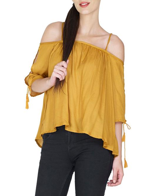 yellow viscose top - 11426756 - Very Small Image - 1