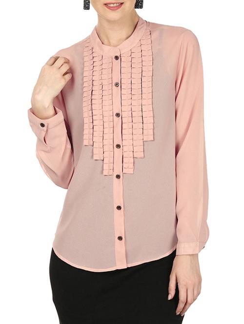 orange georgette shirt - 11426847 - Very Small Image - 1