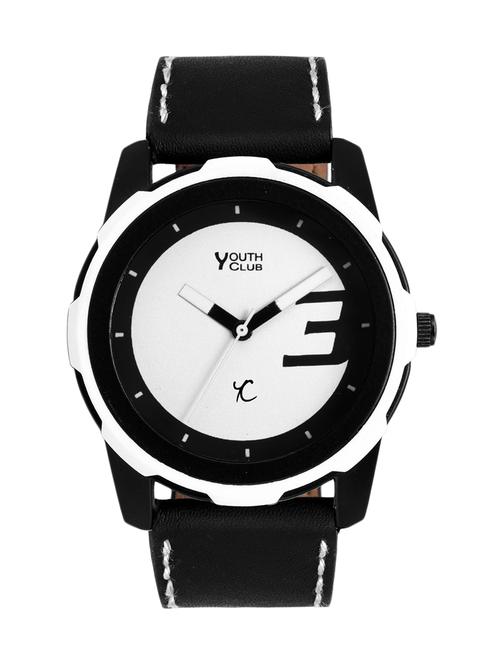 black color, leatherette analog watch - 11427648 - Very Small Image - 1