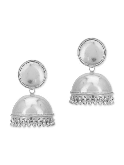 silver colored jhumka - 11432227 - Very Small Image - 1