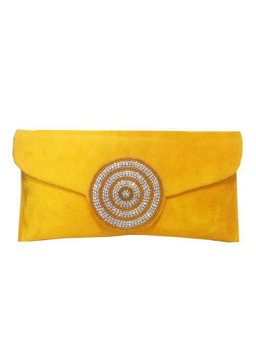 yellow embellished velvet clutch - 11432325 - Very Small Image - 1