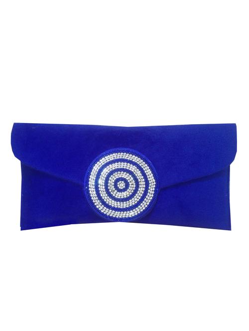 blue embellished velvet clutch - 11432329 - Very Small Image - 1