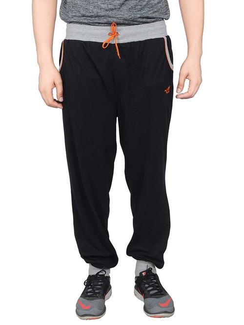black cotton ankle length track pant - 11437567 - Very Small Image - 1