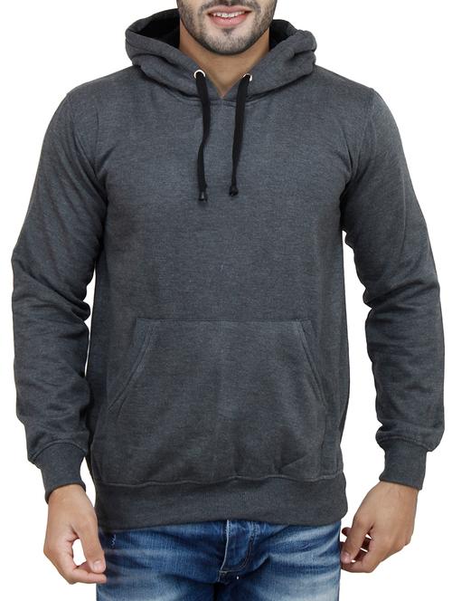 solid charcoal grey cotton sweatshirt - 11437997 - Very Small Image - 1
