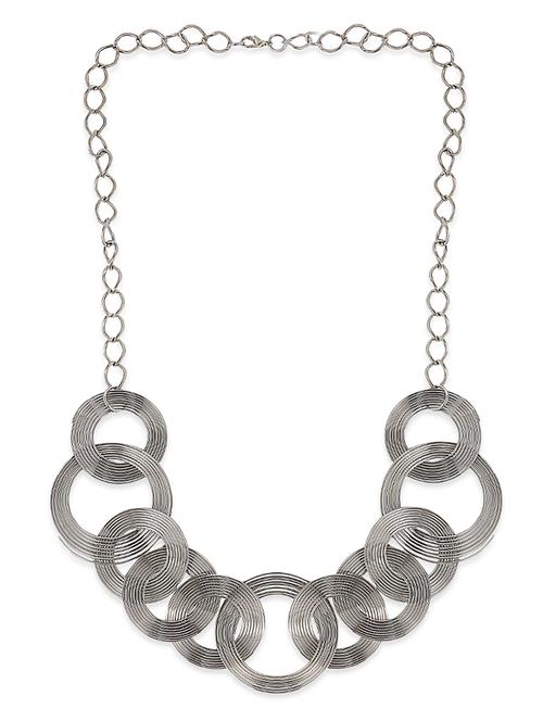 silver brass long necklace - 11439680 - Very Small Image - 1