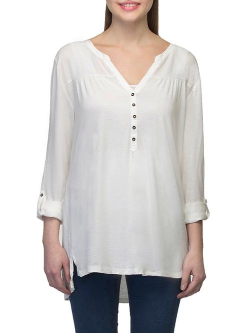 white solid cotton tee - 11439932 - Very Small Image - 1