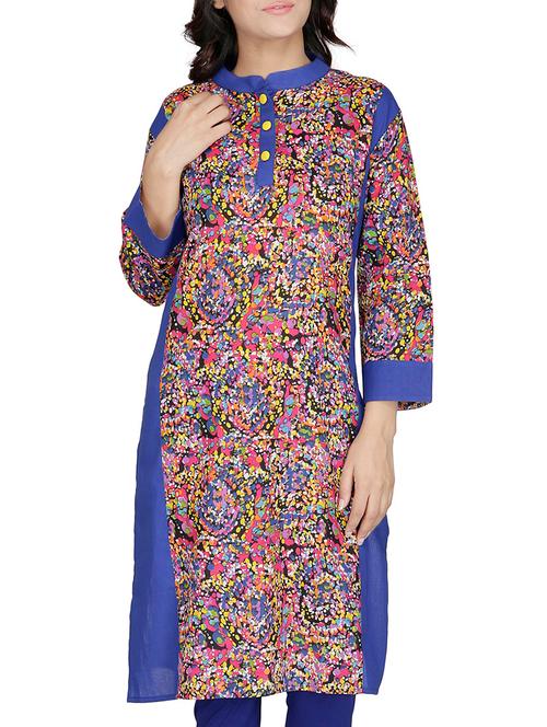 multi colored cotton kurta - 11440020 - Very Small Image - 1