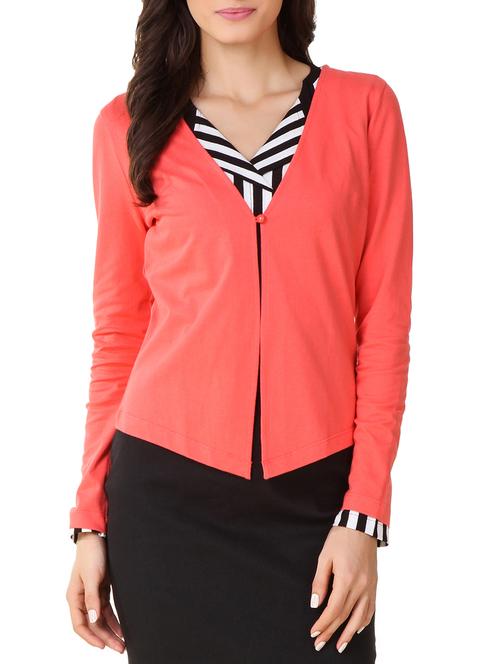 pink single button cardigan - 11441419 - Very Small Image - 1