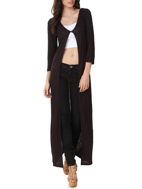 black viscose long shrug - 11441423 - Very Small Image - 1