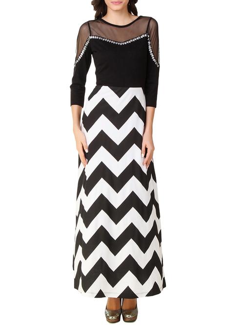 black jersey maxi dress - 11441427 - Very Small Image - 1