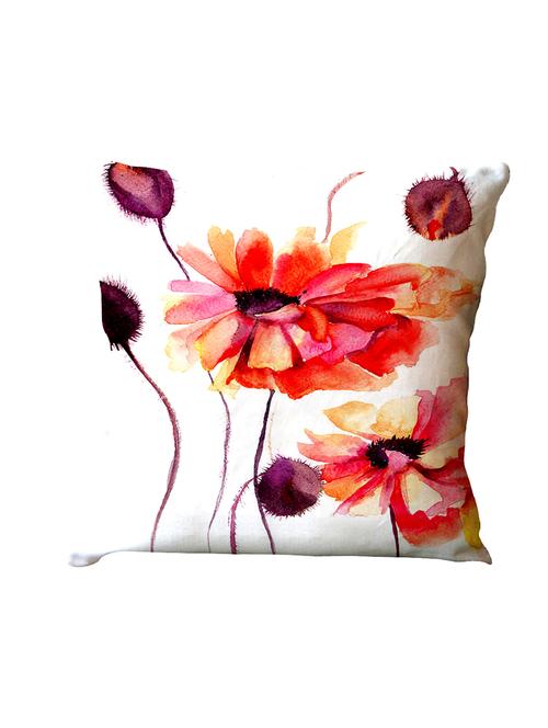 la verve digital printed canvas floral cushion cover - 11444448 - Very Small Image - 1