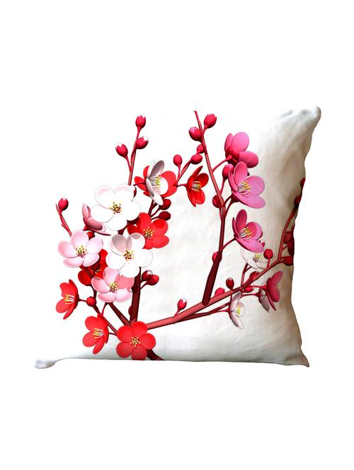 la verve digital printed canvas floral cushion cover - 11444482 - Very Small Image - 1
