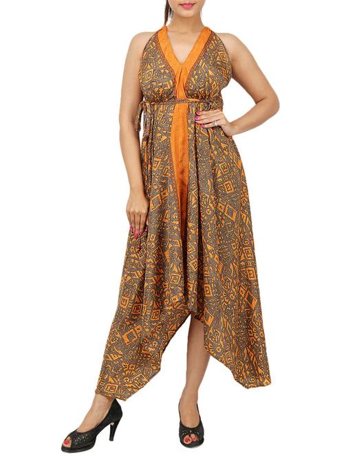 orange dupion silk dress - 11445378 - Very Small Image - 1