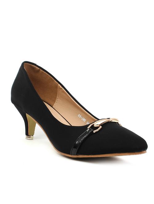 black fabric slip on pumps - 11446782 - Very Small Image - 1