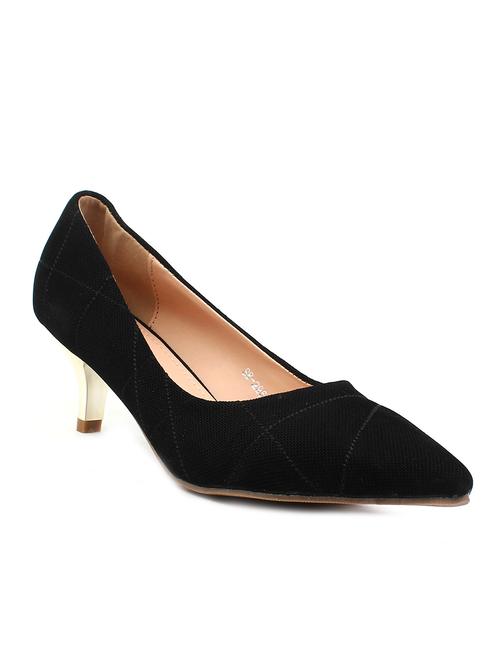 black fabric slip on pumps - 11446788 - Very Small Image - 1