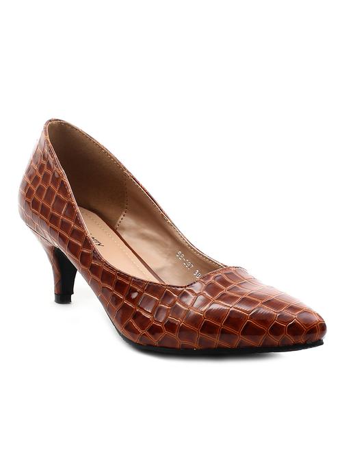 tan synthetic slip on pumps - 11446835 - Very Small Image - 1