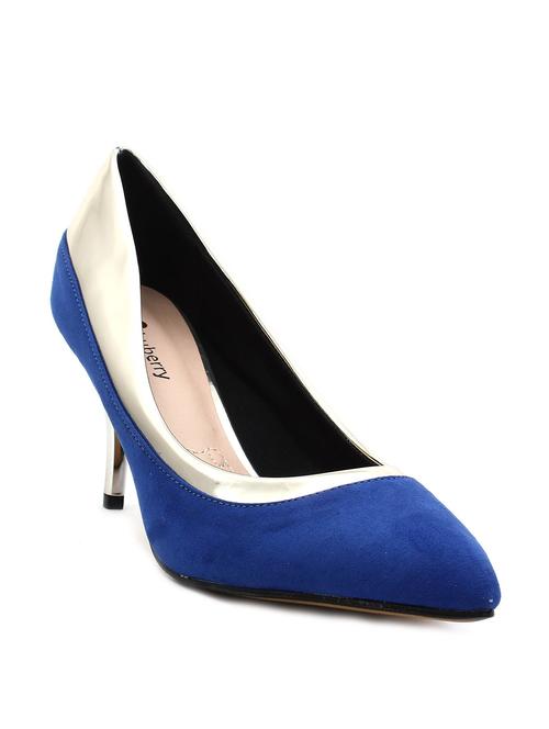 blue synthetic slip on pumps - 11446838 - Very Small Image - 1
