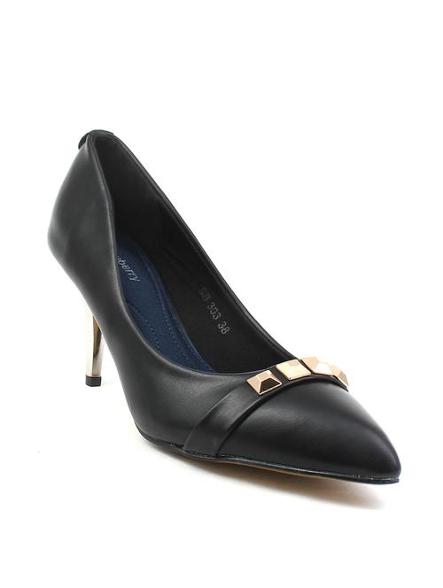 black synthetic slip on pumps - 11446842 - Very Small Image - 1