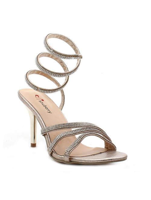 gold leatherette sandal - 11446858 - Very Small Image - 1