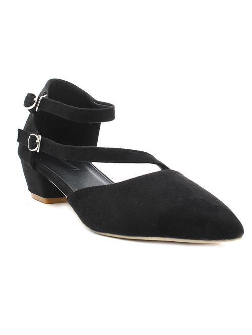 black leatherette ankle strap sandal - 11446869 - Very Small Image - 1