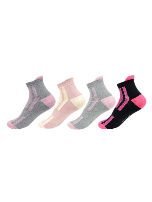 multi colored cotton ankle length socks set of 4 - 11449797 - Very Small Image - 1