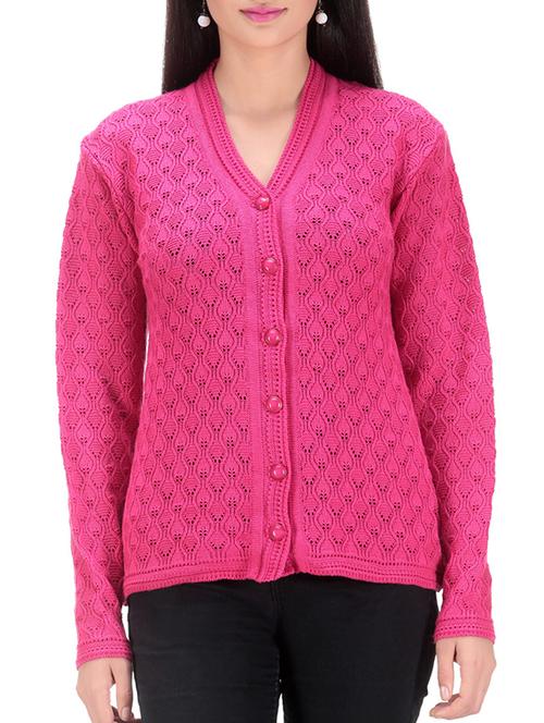 pink wool cardigan - 11450168 - Very Small Image - 1