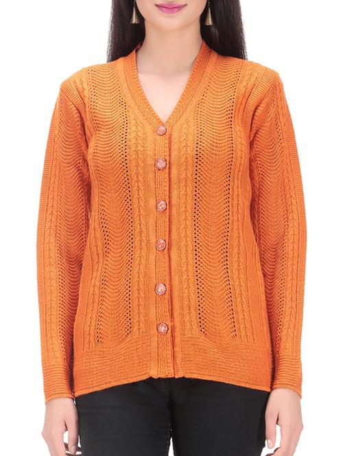orange wool cardigan - 11450180 - Very Small Image - 1