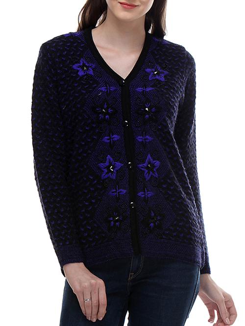 black wool cardigan - 11450186 - Very Small Image - 1