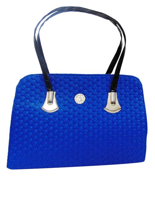 blue leatherette handbag - 11450661 - Very Small Image - 1
